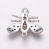 Brass Cubic Zirconia Links KK-P134-49P-2