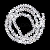 Electroplate Transparent Glass Beads Strands EGLA-Q139-01A-A01-2