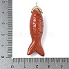 Natural Red Jasper Carved Pendants G-P599-07G-05-3