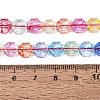 Transparent Crackle Glass Beads Strands GLAA-Q108-03A-M-4