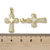 Brass Micro Pave Cubic Zirconia Pendants KK-G485-29B-G-3