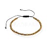 Adjustable Electroplate Glass Braided Bead Bracelets BJEW-JB04588-2