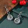 Hexagon Natural Quartz Crystal Dangle Earrings EJEW-K298-01P-02-2
