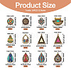 24Pcs 12 Styles Alloy Enamel Chandelier Component Links FIND-TA0002-34-11