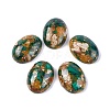 Assembled Synthetic Malachite and Imperial Jasper Cabochons X-G-L502-18x25mm-05-1