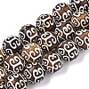 Tibetan Style dZi Beads Strands TDZI-R001-02-1