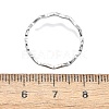 Anti-Tarnish Rhodium Plated 925 Sterling Silver Minimalist Wave Finger Ring for Women JR873A-3