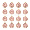 Golden Plated Alloy Enamel Charms X-ENAM-S118-07G-2