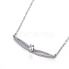 304 Stainless Steel Pendant Necklaces NJEW-O118-04-3