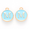 Golden Plated Alloy Enamel Charms ENAM-S118-04M-1
