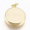 Brass Pendant Cabochon Settings X-KK-P146-06G-2