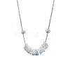Brass Multiple Ring Pendant Necklaces for Women WG22367-01-5