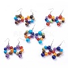 Natural & Synthetic Mixed Stone Dangle Earrings EJEW-JE02726-1