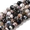Dyed & Heated Natural Fire Crackle Agate Beads Strands G-P539-C01-02-1