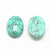 Synthetic Turquoise Cabochons G-R415-14x10-44-2