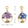 20Pcs 4 Styles Natural Mixed Stone Chip European Dangle Charms G-SZ0002-18-2