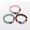 Stretch Buddhist Jewelry Multi-Color Gemstone Chakra Bracelets BJEW-JB01687-1