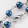 Glass Pearl Beads Anklets AJEW-AN00132-3
