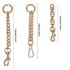 CHGCRAFT 3Pcs 3 Style Alloy & Iron Link Chain Bag Strap Extenders FIND-CA0007-77-2