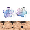 Baking Paint Transparent Glass Bead Caps DGLA-N014-06B-01-3