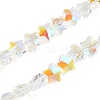 Electroplate Transparent Glass Beads Strands EGLA-U004-03A-HP03-1