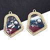Epoxy Resin Pendants RESI-S381-08B-3