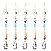 Glass Teardrop Chandelier Pendant Decorations HJEW-JM00857-1