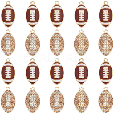 20Pcs 2 Styles Alloy Rhinestone Pendants FIND-SC0022-78-1