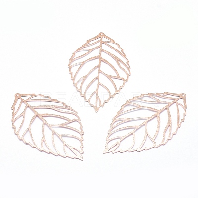 Brass Big Pendants KK-P155-02RG-NR-1