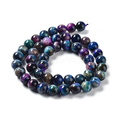 Natural Rainbow Tiger Eye Beads Strands G-NH0002-A01-B01-1
