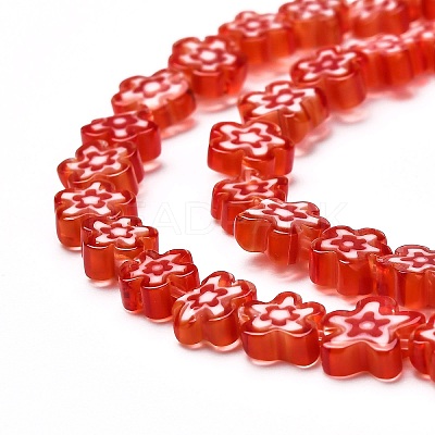 Handmade Millefiori Glass Bead Strands X-LAMP-J035-4mm-16-1