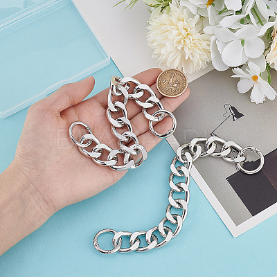 2Pcs Aluminum Curb Chain Purse Strap Extender FIND-HY0004-37S-1