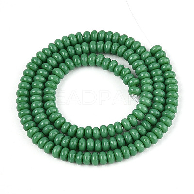 Opaque Spray Painted Glass Beads GLAA-ZX008-4mm-18C-1