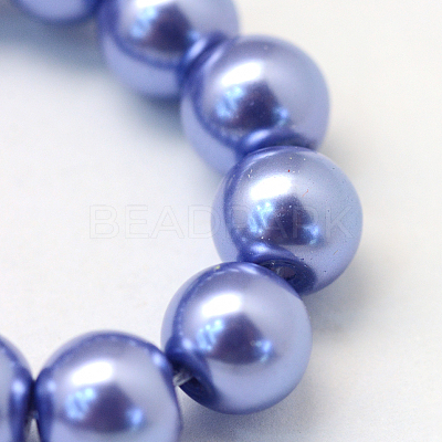 Baking Paint Glass Pearl Round Bead Strands LS-HY-Q003-10mm-09-1