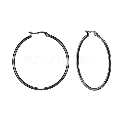 304 Stainless Steel Big Hoop Earrings X-EJEW-F105-06B-1