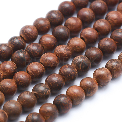 Natural Wood Beads Strands WOOD-P011-06-4mm-1