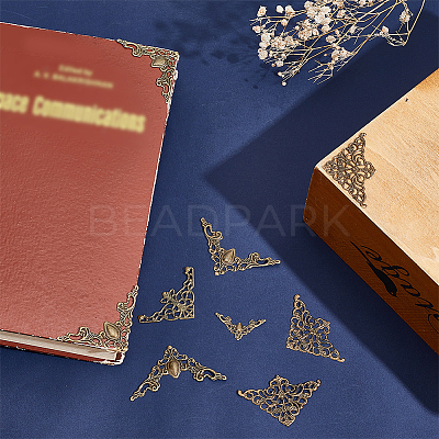 100Pcs 4 Styles Iron Filigree Joiners Sets IFIN-PH0002-18AB-1