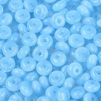 Imitation Jade Glass Seed Beads SEED-Q042-01A-C01-1