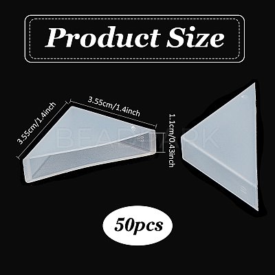50Pcs Plastic Triangle Corner Protector FIND-NB0005-48C-1