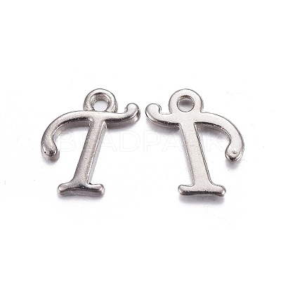 Platinum Plated Alloy Letter Pendants LS-PALLOY-J718-01P-T-1