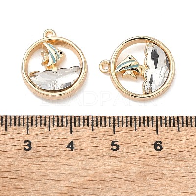 Alloy Glass Pendants FIND-B061-05G-B04-1