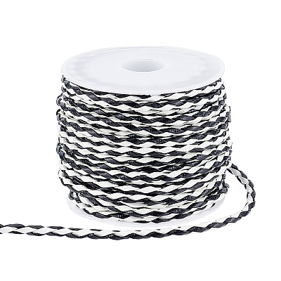 7 Yards Imitation Leather Braided Cords WL-PH0004-12-1