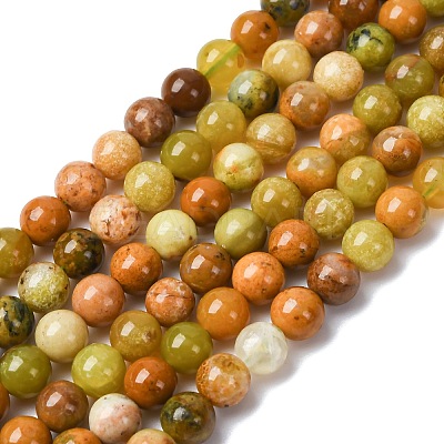 Natural Green Opal Beads Strands G-K245-A17-A02-1