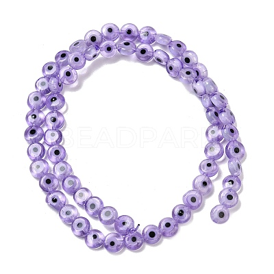 Handmade Evil Eye Lampwork Beads Strands LAMP-G164-10A-02-1