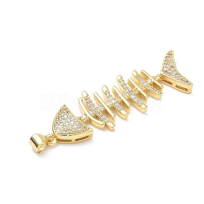 Brass Micro Pave Cubic Zirconia Pendants KK-P345-68G-1