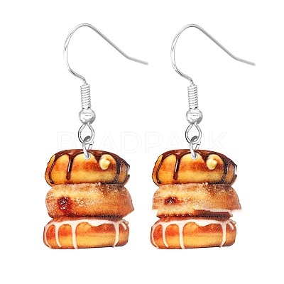 Acrylic Food Model Dangle Earrings PW-WG51A76-09-1