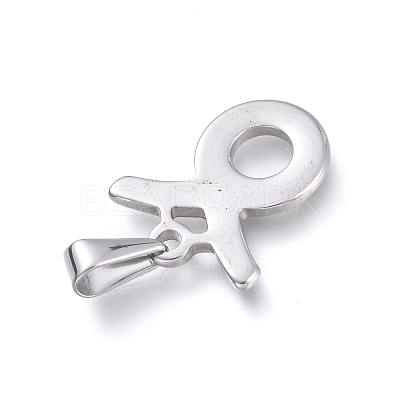 Non-Tarnish 304 Stainless Steel Pendants STAS-L210-06F-P-01-1