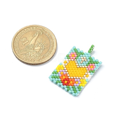 Handmade Japanese Seed Loom Pattern Seed Beads PALLOY-MZ00105-03-1