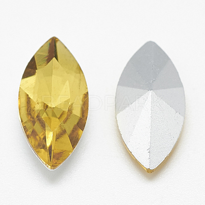 Pointed Back Glass Rhinestone Cabochons RGLA-T083-4x8mm-22-1