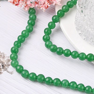 Natural White Jade Bead Strands G-R165-8mm-14-1